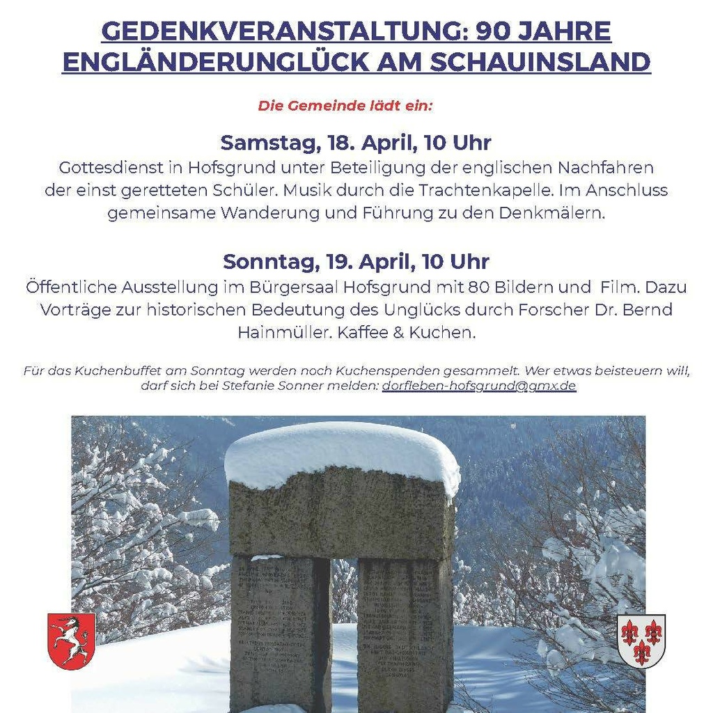 Engländerunglück Gedenkwochenende 2026